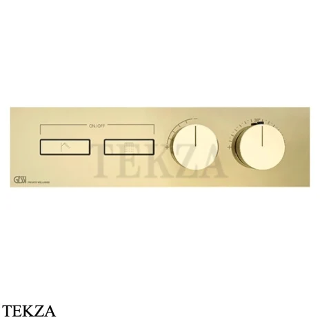 Gessi HI-FI Термостатический смеситель на 2 потока, внешняя часть 63012-710, шампань глянец
