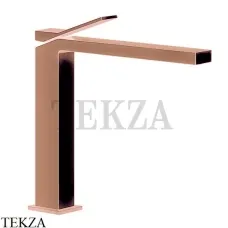 Gessi RETTANGOLO K Смеситель для раковины, без сливного гарнитура 53004-030, Copper глянец