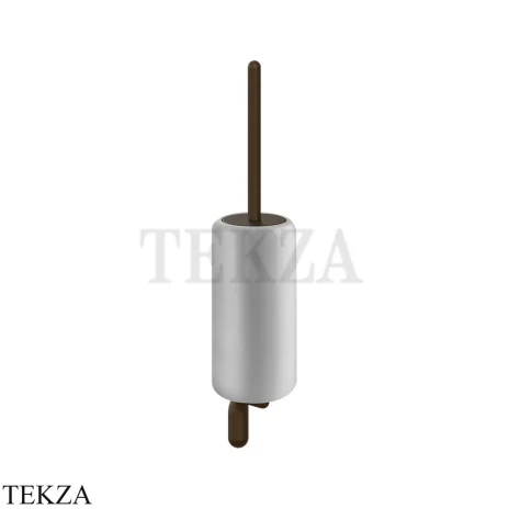 Gessi Goccia Туалетный ёршик настенный, белая керамика 38019-845, Dark Bronze
