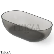 Dea Design Shadow Ванна отдельностоящая овальная 155x77 Glasstech DD8619 1550 R4, Smoky Black R4