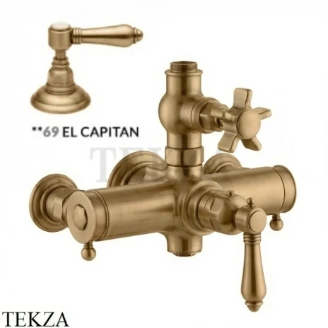 Nicolazzi EL CAPITAN Термостат для душевой колонны 4917BZ69, бронза classic
