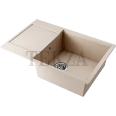 Omoikiri Daisen 78-LB Кухонная мойка Artgranit прямоугольная с крылом 4993693 бежевый