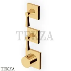 Zucchetti Bellagio Термостат для душа, 2 выхода, внешняя часть ZB2802.C40, золото глянец