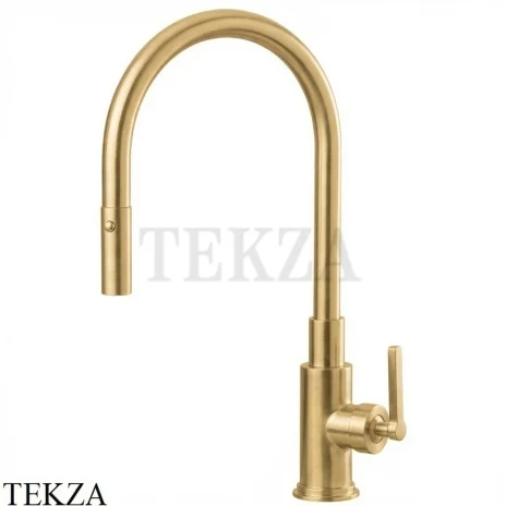 Nicolazzi Смеситель для кухни с выдвижным душем 3430OS, Brushed brass