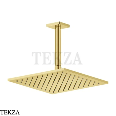 Gessi RILIEVO Потолочная душевая лейка с кронштейном 59155-246, Gold PVD