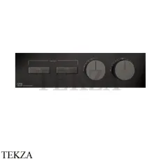 Gessi HI-FI Термостатический смеситель на 2 потока, внешняя часть 63012-706, Black Metal PVD