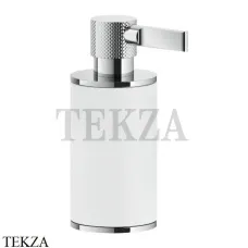 Gessi INCISO accessories Дозатор настольный для жидкого мыла, белый 58537-031, хром глянец