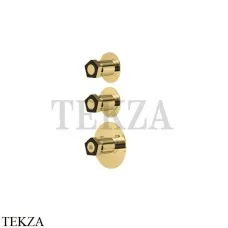 Newform Park L.E. Термостат для душа, 2 потока, внешняя часть 69809E.62.093, золото глянец