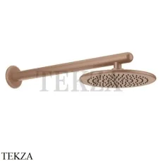Gessi Goccia Душевая лейка 21,6 с настенным креплением 33755-125, Copper Brushed