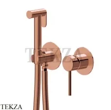 Newform Гигиенический душ с держателем, смеситель, внешняя часть 885.58.061, PVD Copper Bronze