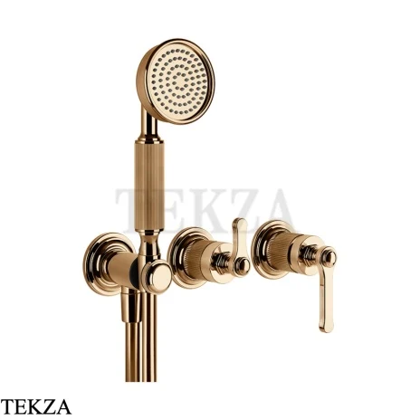 Gessi VENTI20 Смеситель для душа, с гарнитуром внешняя часть 65036-735, Warm Bronze PVD