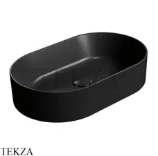GSI Kube X Раковина накладная овальная 60х37, без перелива 945826, черный матовый