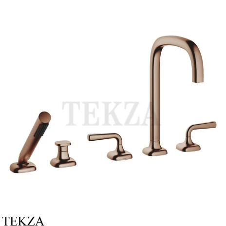 Dornbracht COYA Смеситель для ванны на 5 отверстий с гарнитуром 27522414-42, Brushed Bronze (PVD)