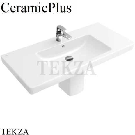 Villeroy & Boch Subway 2.0 Раковина подвесная или на тумбу, с переливом 7175A0R1, белый глянец CeramicPlus