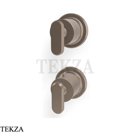 FIMA Carlo Frattini Park Line Термостат для душа, 2 потока, внешняя часть F1333N7KS, Brushed Moka Bonze PVD