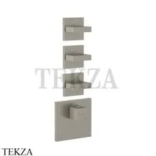 Gessi Rettangolo WELLNESS Термостат 3 выхода, внешняя часть 43216-149, Finox Brushed Nickel