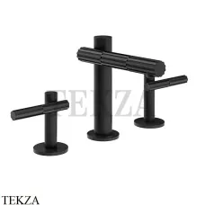 Gessi Incastri Смеситель для раковины на 3 отв., без донного клапана 75014-299, Matte Black