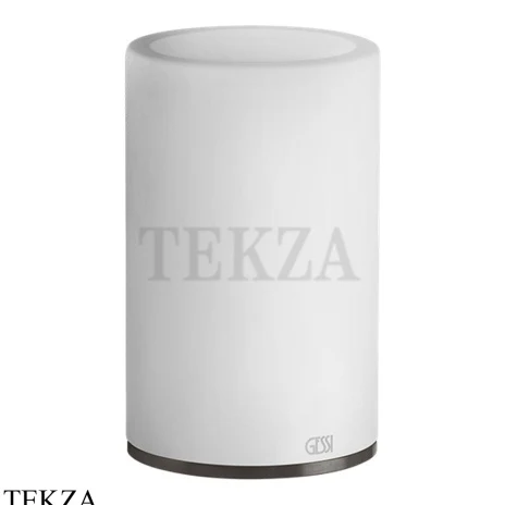 Gessi 316 ACCESSORIES Стакан для зубных щеток настольный, композит белый 54731-707, Black Metal Brushed PVD