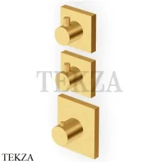 Zucchetti Pan Термостат для душа, 2 выхода, внешняя часть ZP8660.C41, brushed gold