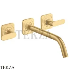 Axor Citterio M Смеситель для раковины 226 на 3 отверстия, внешняя часть 34315250, Brushed Gold