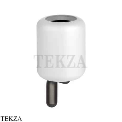Gessi Goccia Стакан настенный, белая керамика 38007-707, Black Metal Br. PVD