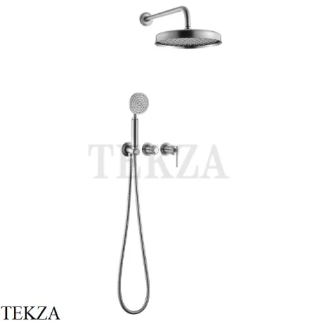 Boheme ETERNA Смеситель для душа, верхний и ручной душ 174-NB, Nickel Brush