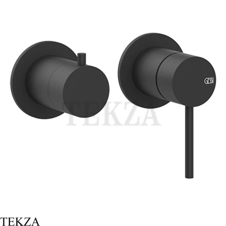 Gessi 316 SHOWER Смеситель для душа с переключателем, внешняя часть 54077-299, Black XL