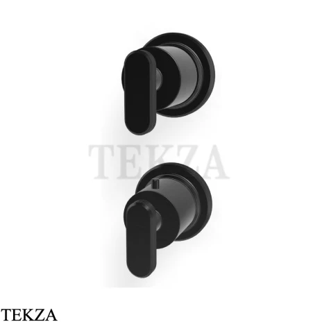 FIMA Carlo Frattini Park Line Термостат для душа, 2 потока, внешняя часть F1333N7CS, brushed black chrome