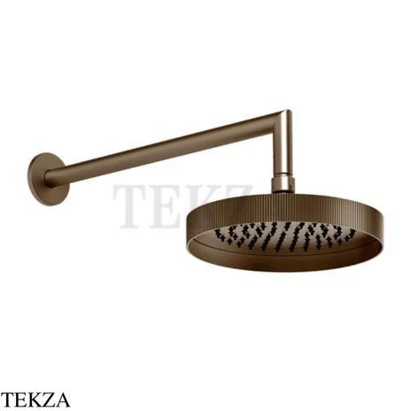 Gessi Inverso RIGATO Верхняя душевая лейка с кронштейном 63548-761, Coffee Bronze Brushed PVD