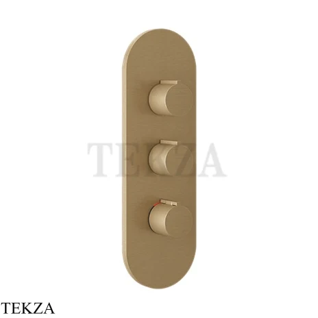 Gessi Ingranaggio-Anello Термостат для душа, 2 потока, внешняя часть 43064-726, Warm Steel Br. PVD