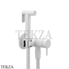Gessi Гигиенический душ со смесителем, выводом воды и держателем 45130-279, Matte White