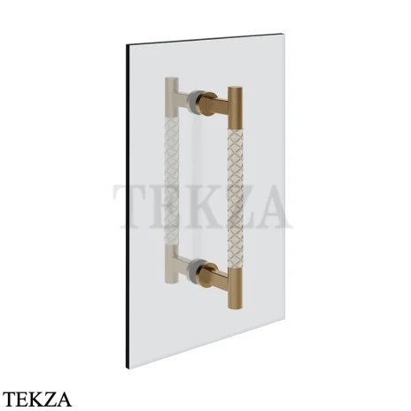 Gessi Pelle Tresse Полотенцедержатель для крепления на стекло, 20 см, 78730-448, Crème/ Deep Bronze Br. PVD
