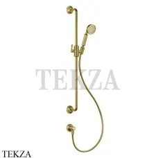 Gessi VENTI20 Штанга в комплекте с душевой лейкой, шланг, вывод 65142-716, Gold Br. PVD Gessi VENTI20 Штанга в комплекте с душевой лейкой, шланг, вывод 65142-716, Gold Br. PVD