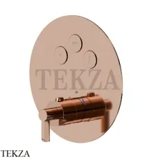 Newform Blink Chic Термостат для душа 3 потока, внешняя часть 70455E.58.061, PVD Copper Bronze Newform Blink Chic Термостат для душа 3 потока, внешняя часть 70455E.58.061, PVD Copper Bronze