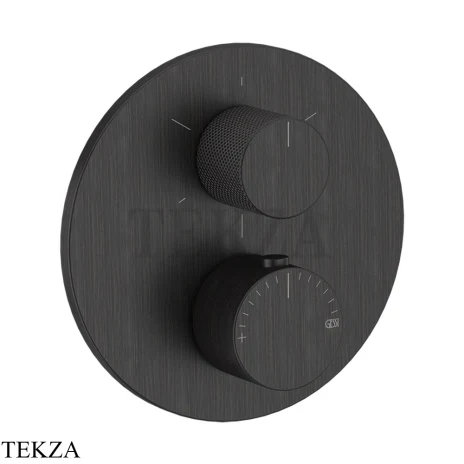 Gessi ANELLO Термостат для душа, 3 потока, внешняя часть 63137-187, Aged Bronze