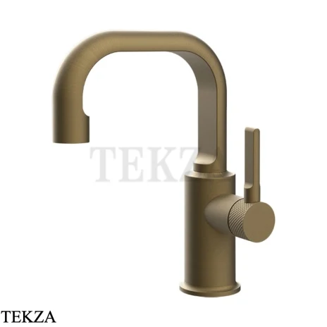 Gessi INCISO Смеситель для раковины ручка сбоку, без гарнитура 58009-713, Antique Brass