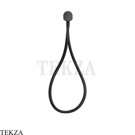 Gessi HI-FI Душевой комплект с магнитной лейкой, шланг из хромолюкс 63099-707, Black Metal Brushed PVD