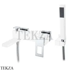 Boheme Q Смеситель для ванны настенный, с гарнитуром 143-WCR, Белый-хром