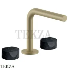 Fantini AF/21 Смеситель для раковины на 3 отверстия, без гарнитура 27P6A204WFCY, Matt British Gold PVD