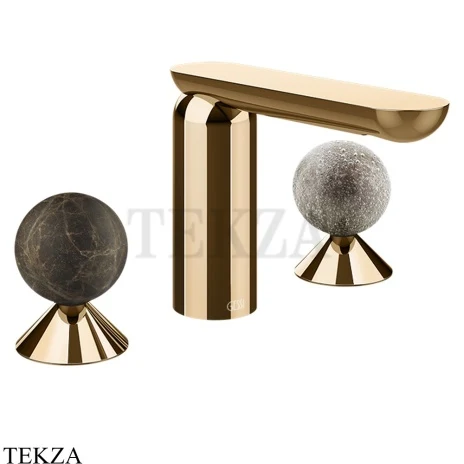 Gessi Perle Смеситель для раковины на 3 отв., без гарнитура 74165-735, бронза глянец