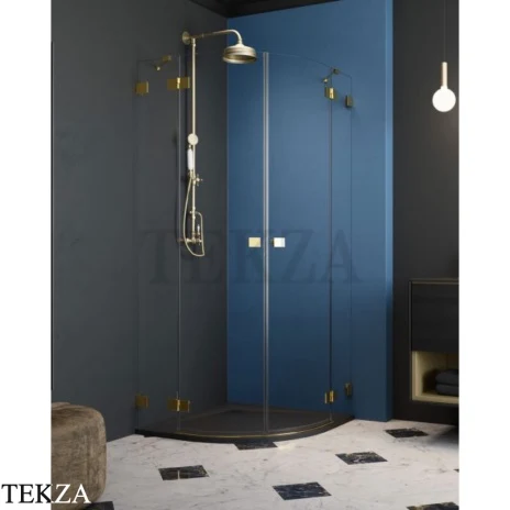 Radaway Essenza Pro PDD Душевая дверь 80 см, правая часть уголка, 10095080-09-01R, золото глянец
