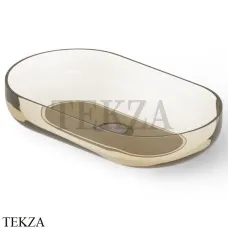 Dea Design Washbasins Раковина настольная овальная Glasstech DD9104 580 R6, Classic Green R6