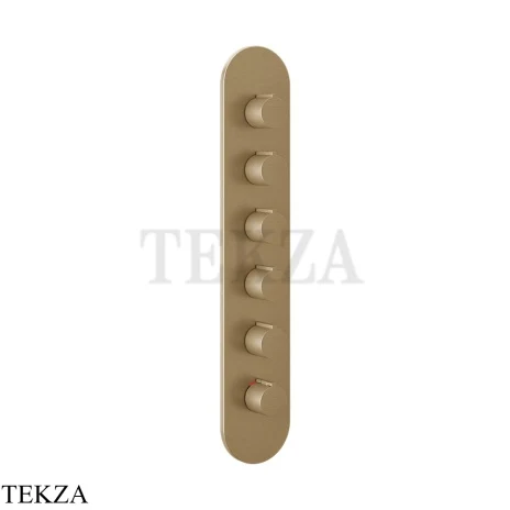 Gessi Ingranaggio-Anello Термостат для душа, 5 потоков, внешняя часть 43070-726, Warm Steel Br. PVD