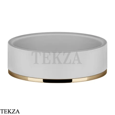Gessi INCISO accessories Мыльница настольная, белый 58525-735, Warm Bronze PVD