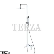 Boheme Q Душевая стойка с изливом, верхний душ, гарнитур 148-CRCR, Хром глянец