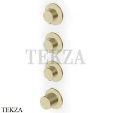 Zucchetti Helm Термостат для душа на 3 потока, внешняя часть ZHE803.XP31, brushed british gold PVD