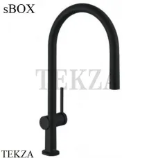 Hansgrohe Talis M54 Смеситель для кухни с вытяжным изливом 210 1jet sBox 72803670, черный матовый