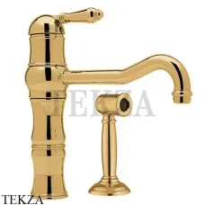 Nicolazzi Cucina Смеситель для кухни с верхней ручкой и отдельным душем, Satin gold