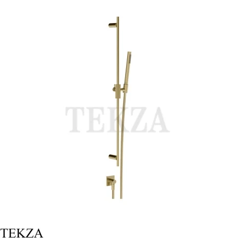 Gessi Inverso RIGATO Душевой комплект с гарнитуром и выводом 73541-727, Brass Brushed PVD