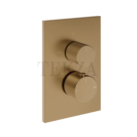 Gessi Habito RIGATO Термостат для душа, 3 потока, внешняя часть 73537-791, Deep Bronze Brushed PVD